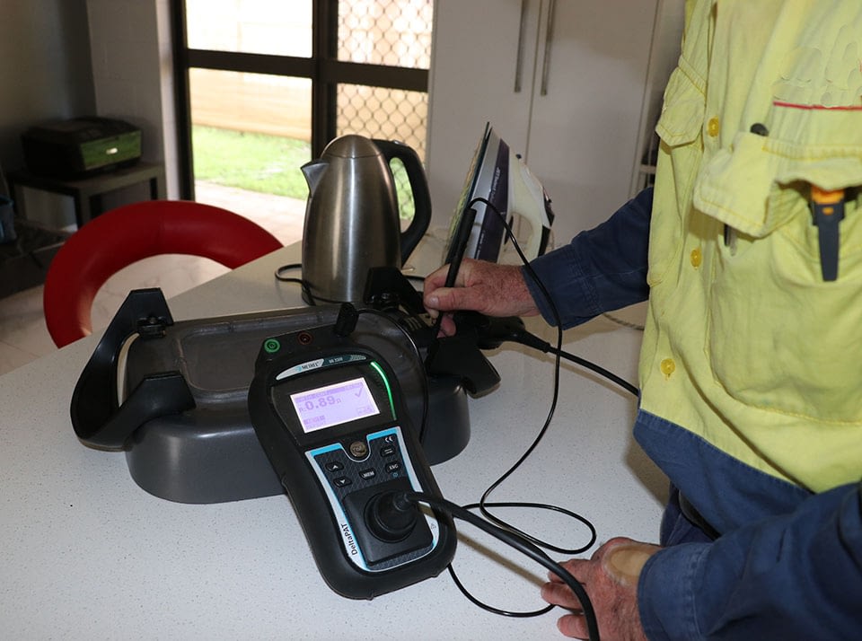 Test and Tag "appliance testing in progress"